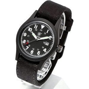 Men's Military Watch, 3 Interchangeable Canvas Straps, 3 ATM Water Resistant